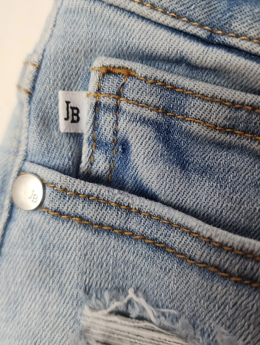 Judy Blue High Waist Cuffed Button Fly Distressed Shorts Small
